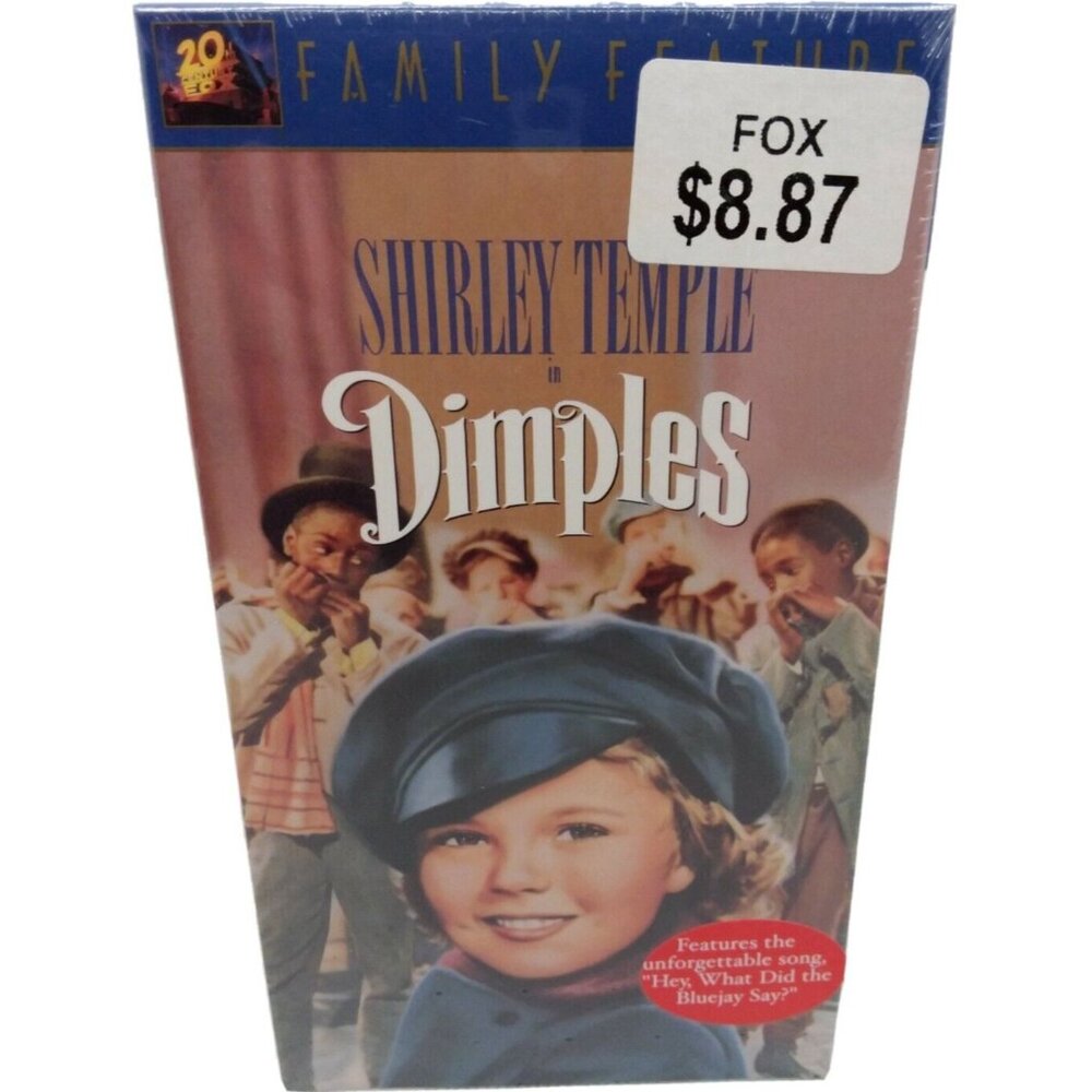 Dimples VHS Shirley Temple Factory Sealed Fox Watermark Frank Morgan Musical